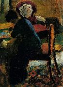 August Macke Elisabeth am Schreibtisch oil painting on canvas